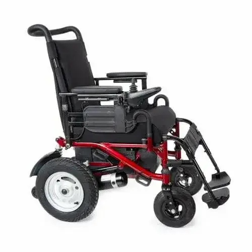 Comfort LY-EB206 Climber akülü tekerlekli sandalye, yandan, beyaz jantlı arka teker