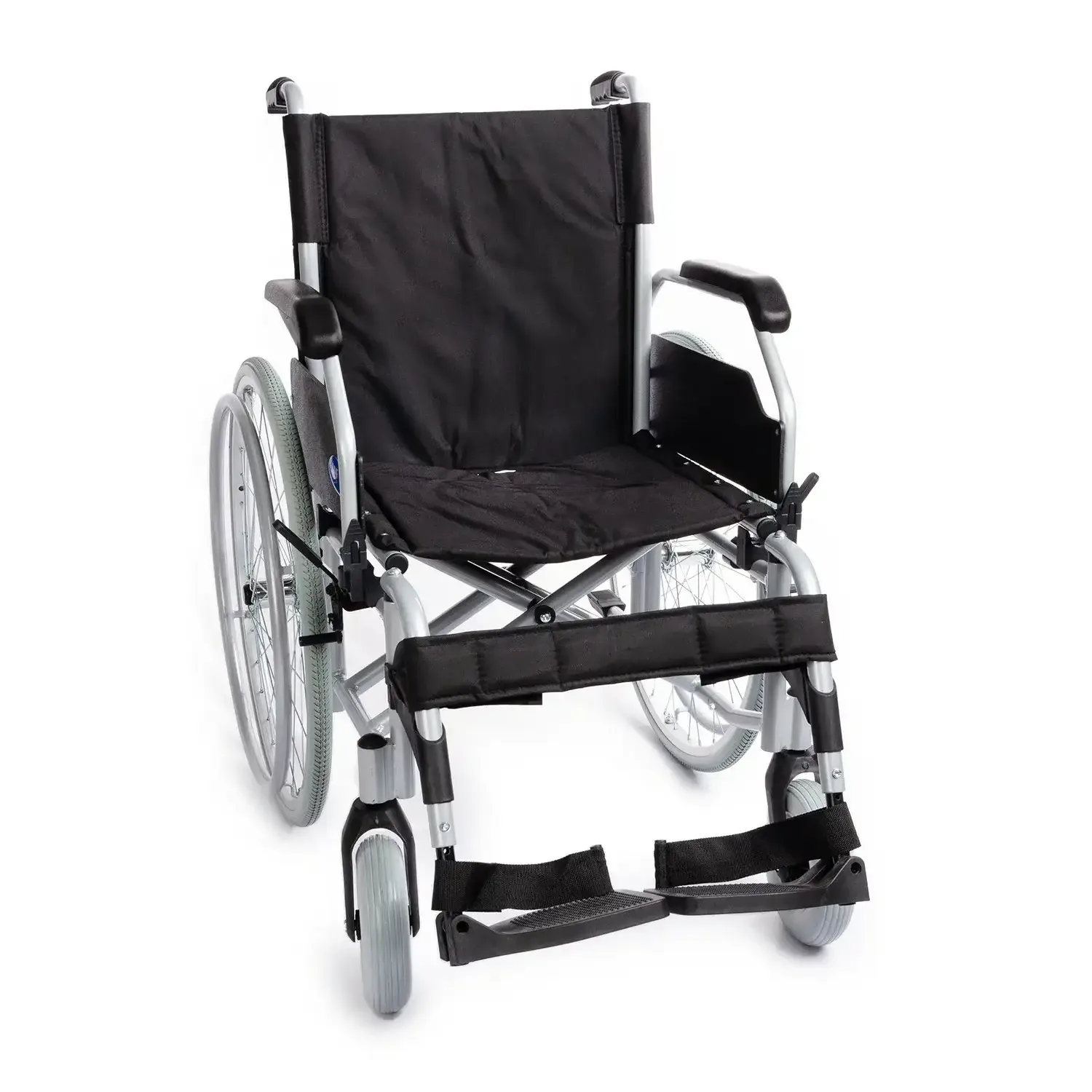 Comfort Plus DM-Trend manuel tekerlekli sandalye, önden, oturak ve ayak plakaları