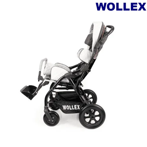 Wollex 8001-16 TRIO CP puset, güneşliksiz, beyaz döşeme ve siyah şasi, yandan