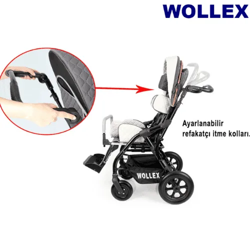 Wollex 8001-16 TRIO CP puset, ayarlanabilir refakatçi itme kolu yakın çekimi