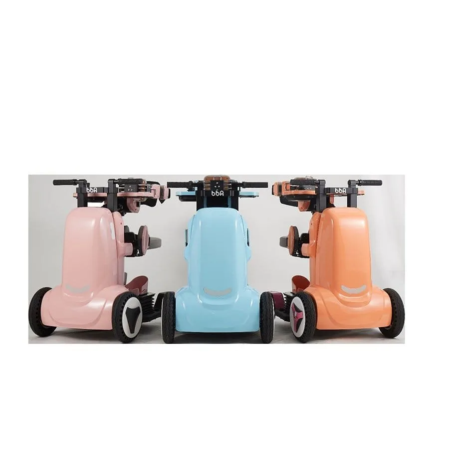 XZ-DROID P Robooter pediatrik sandalye, pembe, mavi ve turuncu renk seçenekleri yan yana