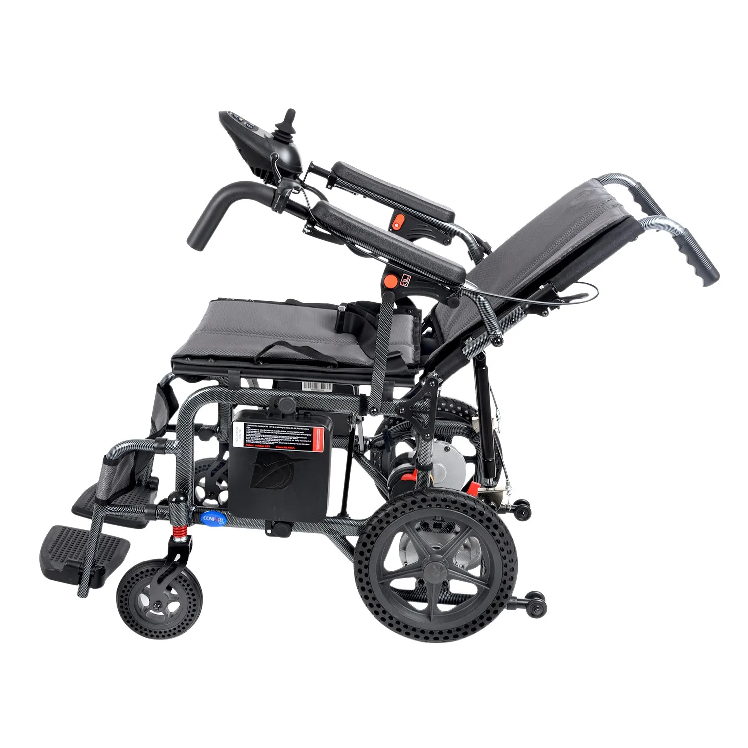 Comfort Plus DY01102 akülü sandalye, sırtlık geriye yatırılmış, yandan