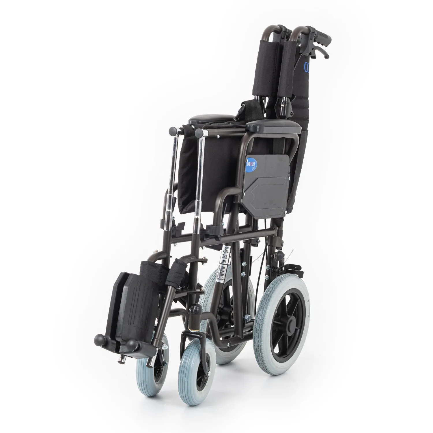 Comfort Plus DM-327 transfer sandalye katlanmış hâli, yandan çapraz