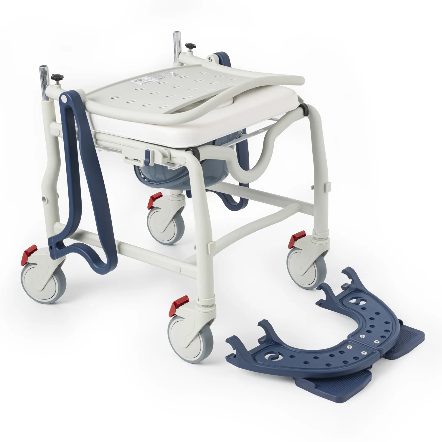 Comfort Plus DM-8088C soft banyo sandalyesi, kolçak indirilmiş ve ayak dayama sökülmüş