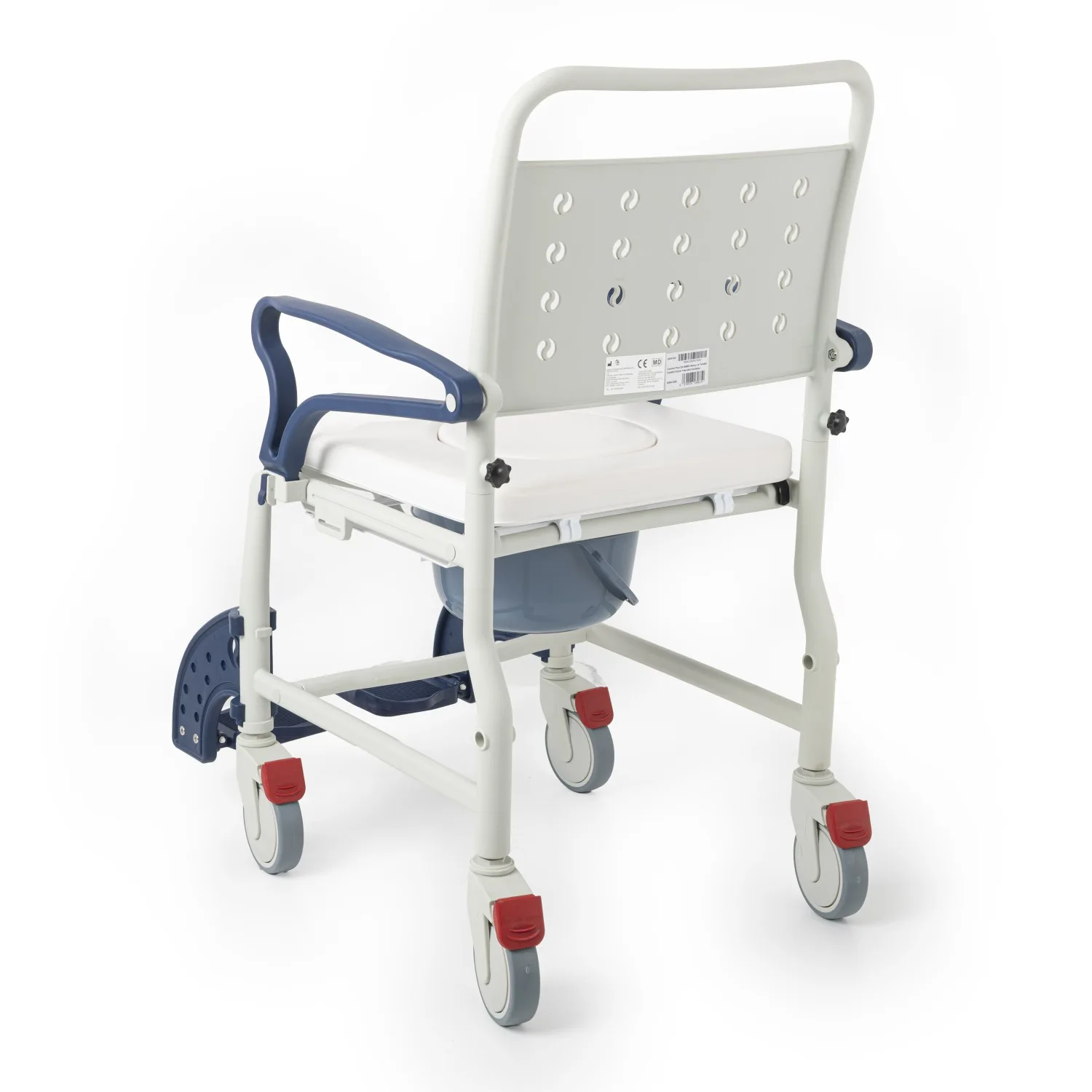 Comfort Plus DM-8088C soft banyo sandalyesi yandan çapraz, ayak dayamaları çıkarılmış