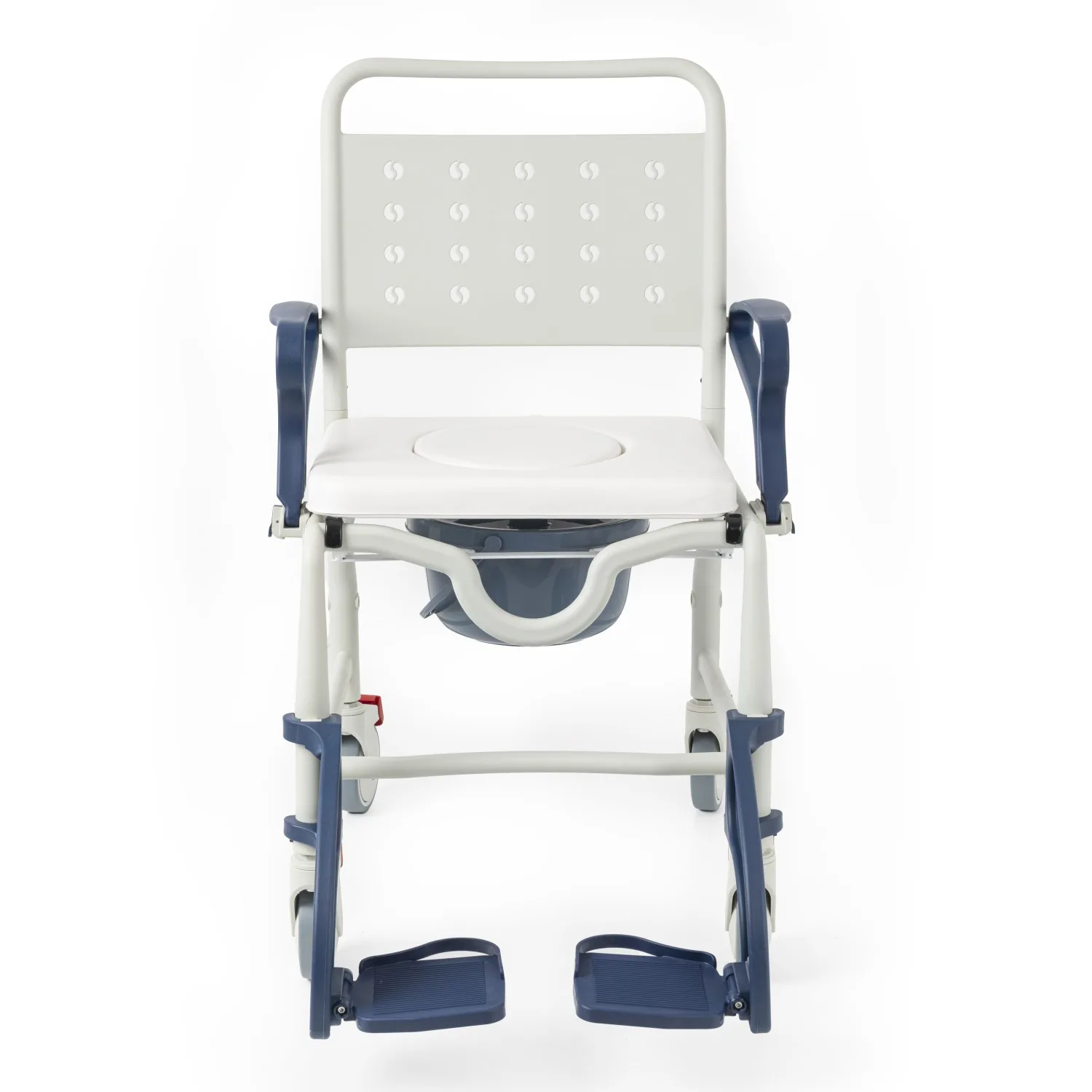 Comfort Plus DM-8088C soft banyo sandalyesi önden, kolçaklar aşağı katlanmış