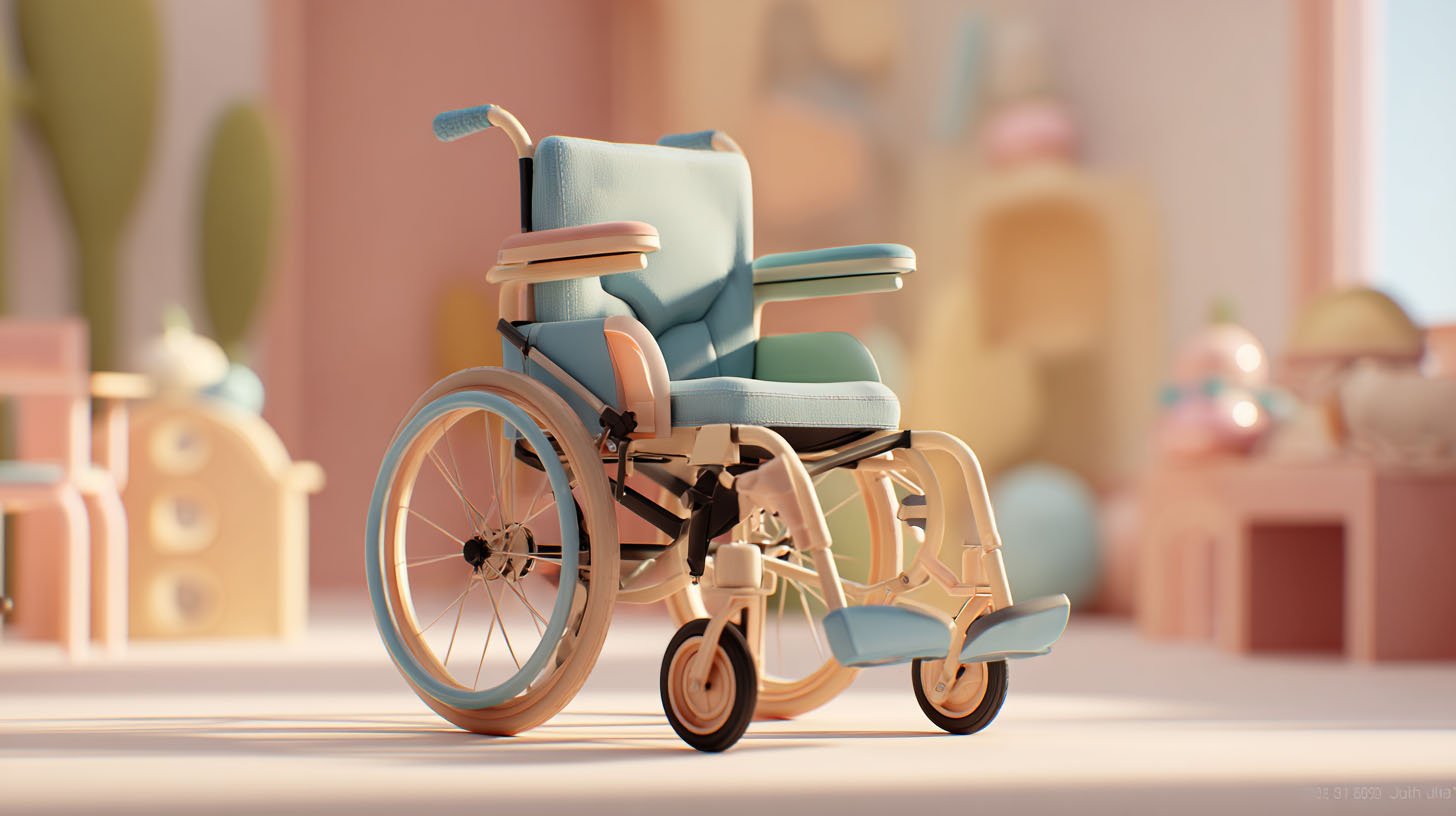 Çocuklar İçin Ergonomik Tekerlekli Sandalye